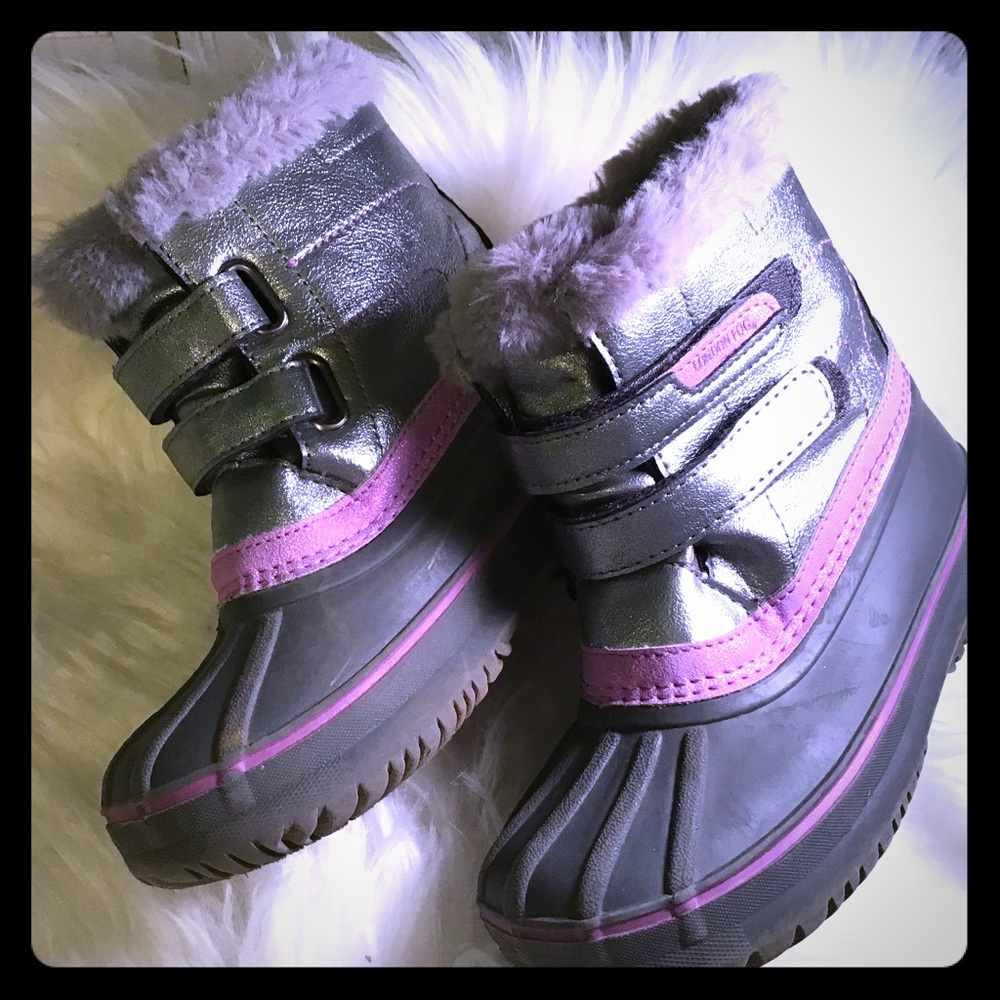 LONDON FOG girls snow boots ~ 9